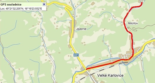 Mapa Miloňov